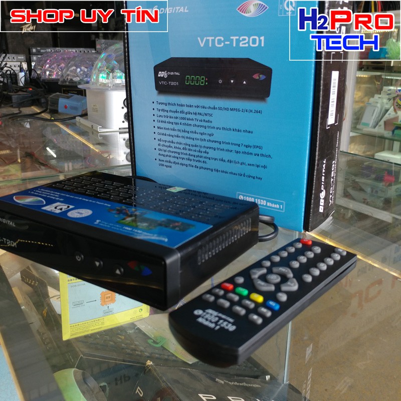 Đầu thu kỹ thuật số DVB- T2 VTC 201, xem truyền hình hơn 60 kênh, bảo hành 12 tháng ( tặng dây HDMI 30K )