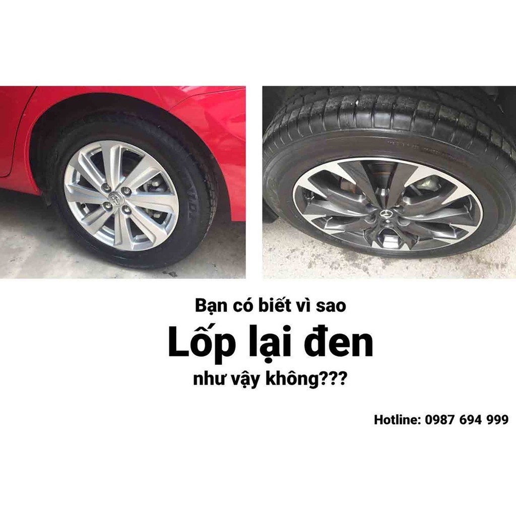 Xịt Bóng Lốp, Đánh Bóng Lốp Xe, Làm Sạch Bụi Bẩn, Bảo Vệ Tăng Độ Đen Bóng Cho Lôp 650ml