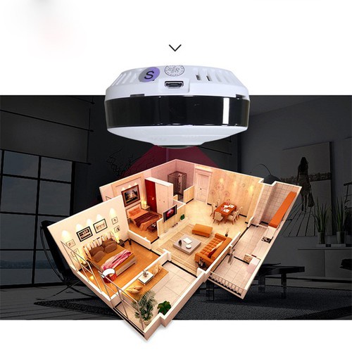 Camera IP Wifi ốp trần không dây V380 Pro Full HD Góc Quay toàn cảnh Siêu Rộng 360° hình ảnh toàn cầu chân thực siêu nét | BigBuy360 - bigbuy360.vn