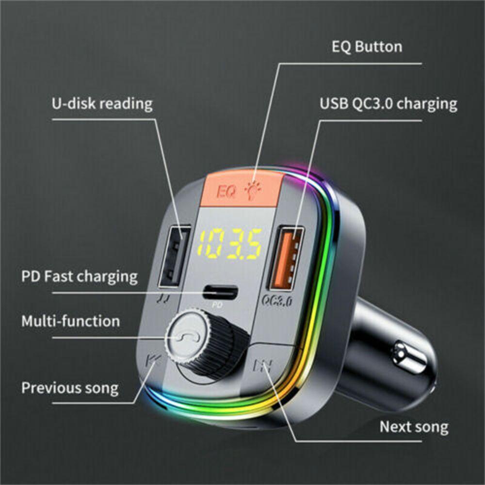 Tẩu Sạc Điện Thoại USB Type C Kiêm Đài FM Bluetooth GOGOUP Cho Xe Hơi