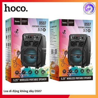Loa bluetooth HOCO DS07 tặng kèm mic chính hãng BH-12 tháng | Loa karaoke|Loa kẹo kéo mini