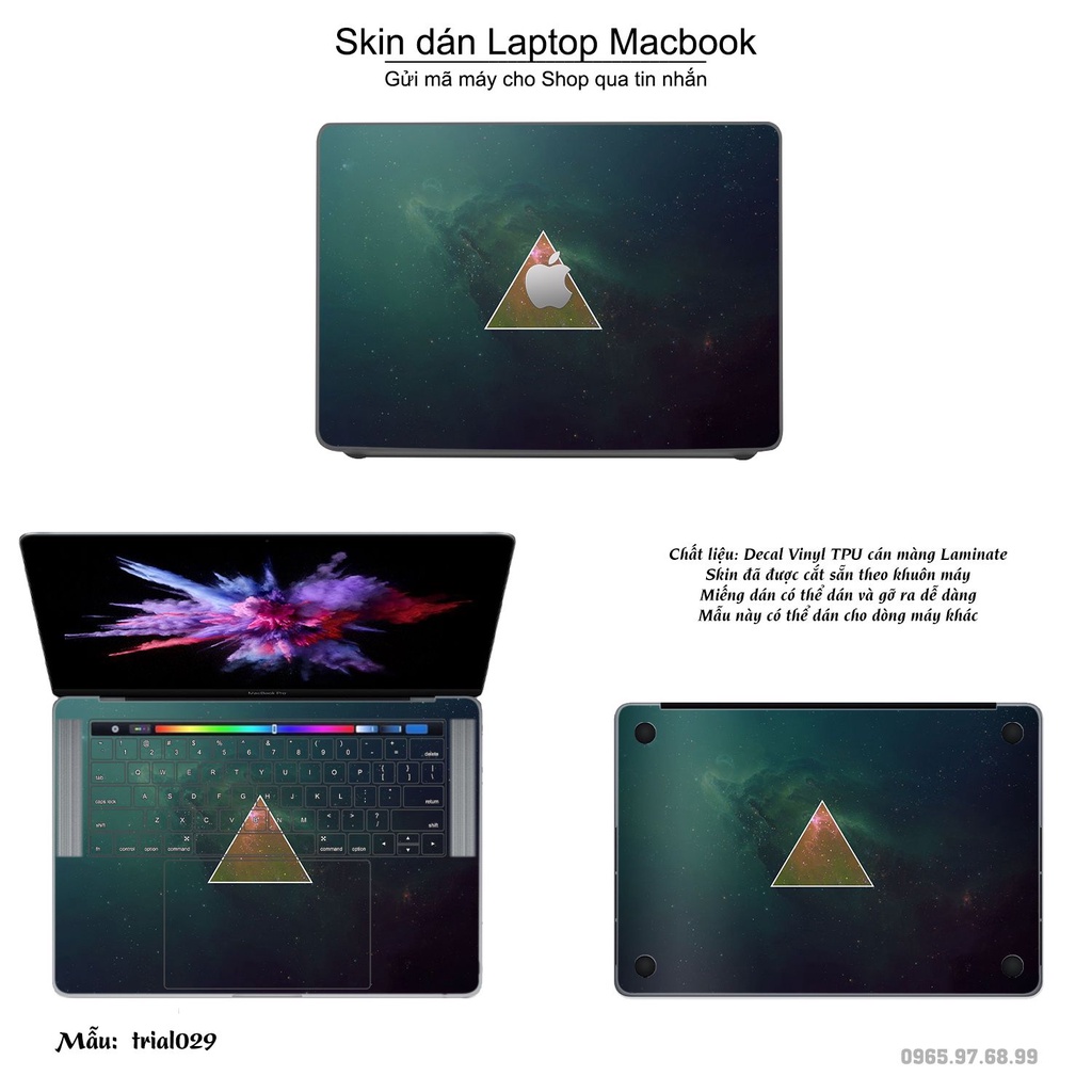 Skin dán Macbook mẫu Đa giác (đã cắt sẵn, inbox mã máy cho shop)