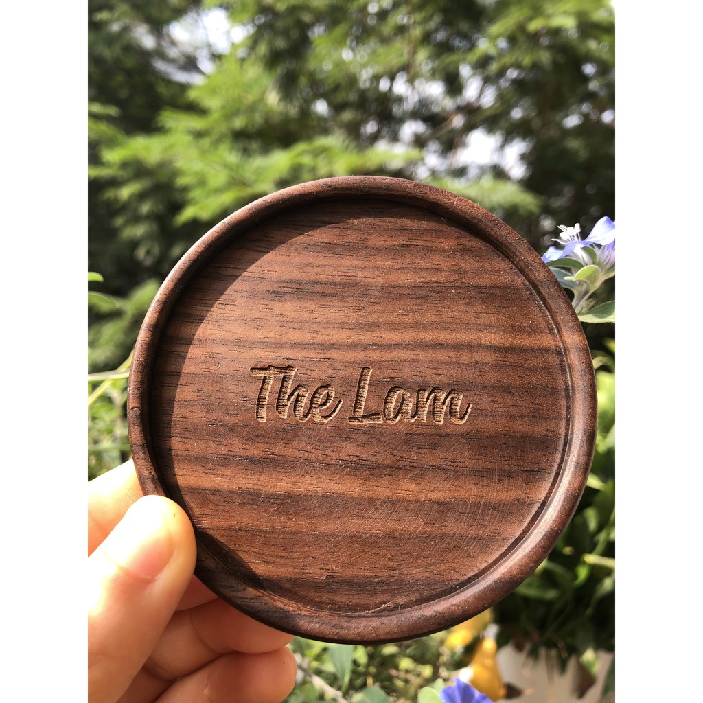 Lót cốc bằng gỗ bền đẹp chất liệu gỗ tự nhiên an toàn