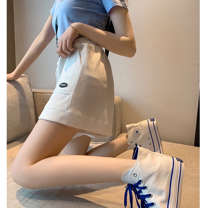 Quần Short Thể Thao Ống Rộng Phong Cách Hàn Quốc Có 3 Màu Sắc Chọn Lựa Cho Nữ