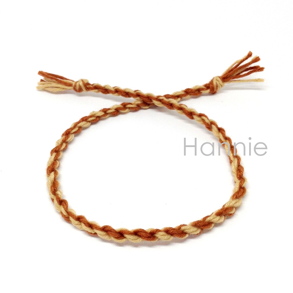 (Tay/Chân) Vòng chỉ tình bạn màu nâu - Vòng đeo nam nữ - Friendship Bracelet handmade