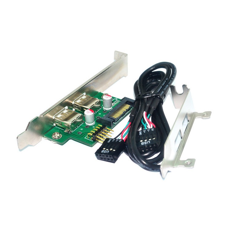 Cáp 9pin usb mainboard ra 2 usb panel hỗ trợ nguồn