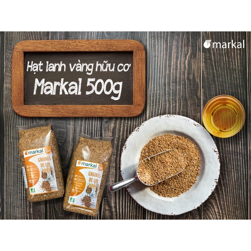 Hạt lanh vàng hữu cơ Markal 500gr