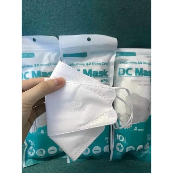 (giá sỉ) 1 thùng khẩu trang kháng khuẩn KF94  DC Mask 300 cái siêu dày dặn