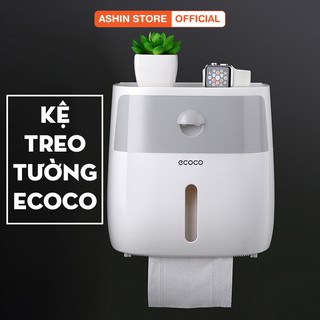 Hộp Đựng Giấy Vệ Sinh 2 Ngăn Treo Tường Đa Năng Ecoco