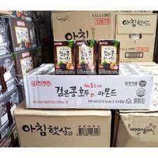 Thùng 24h sữa óc chó đâu đen hạnh nhân 140ml (date mới )
