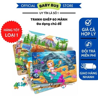 Bộ tranh ghép hình gỗ puzzle 60 miếng -Tranh xếp hình