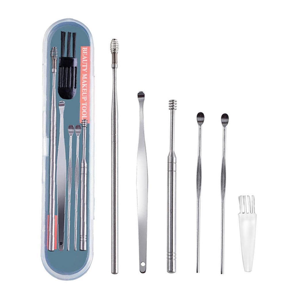[Hàng mới về] Set 6 dụng cụ lấy ráy tai hai đầu bằng gỉ không thép M9L8