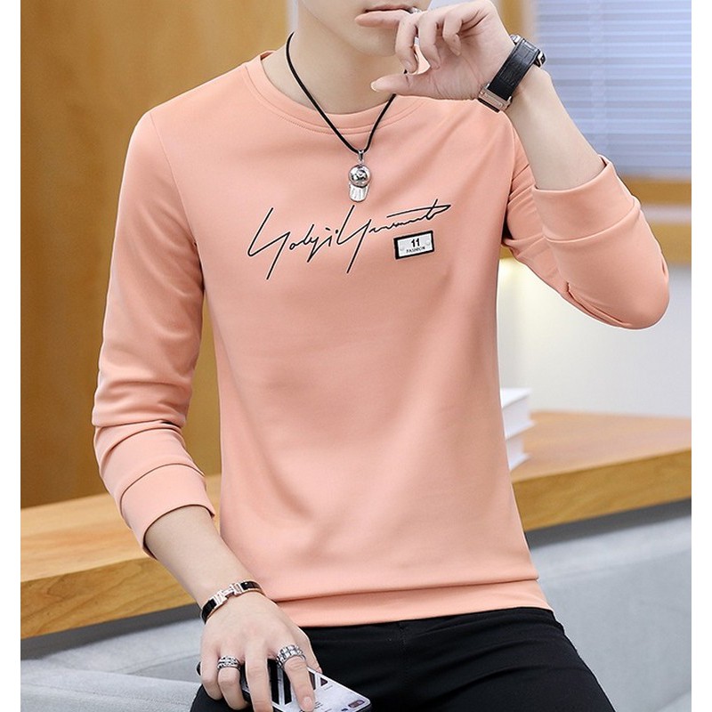 Áo thun nam tay dài 💝FREESHIP💝 áo thun nam dài tay hồng đào Havichi loại thoáng mát, mềm mịn, siêu rẻ