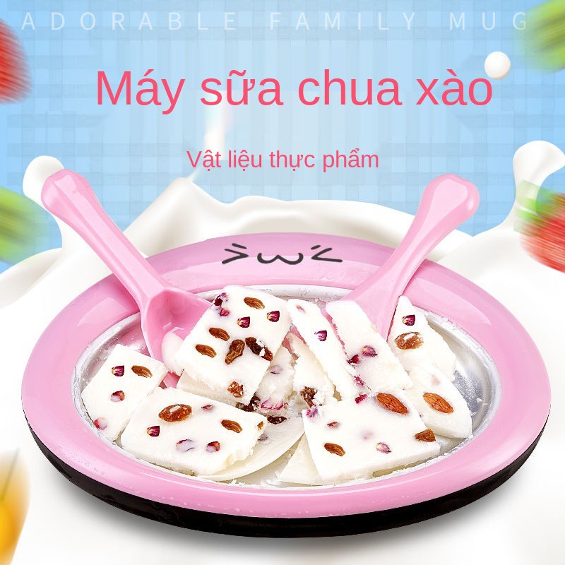 [Có thể cuộn lại] Máy làm sữa chua chiên thực phẩm, đá viên mini gia đình, khay kem trái cây tự dành cho trẻ em