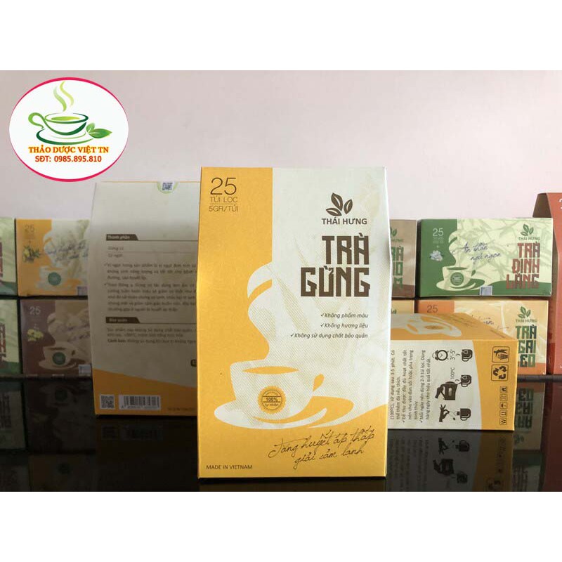 Trà Gừng Thái Hưng Giải Cảm Lạnh Tăng Huyết Áp Thấp Hộp 25 Túi Lọc 5g - Hàng Chính Hãng | BigBuy360 - bigbuy360.vn