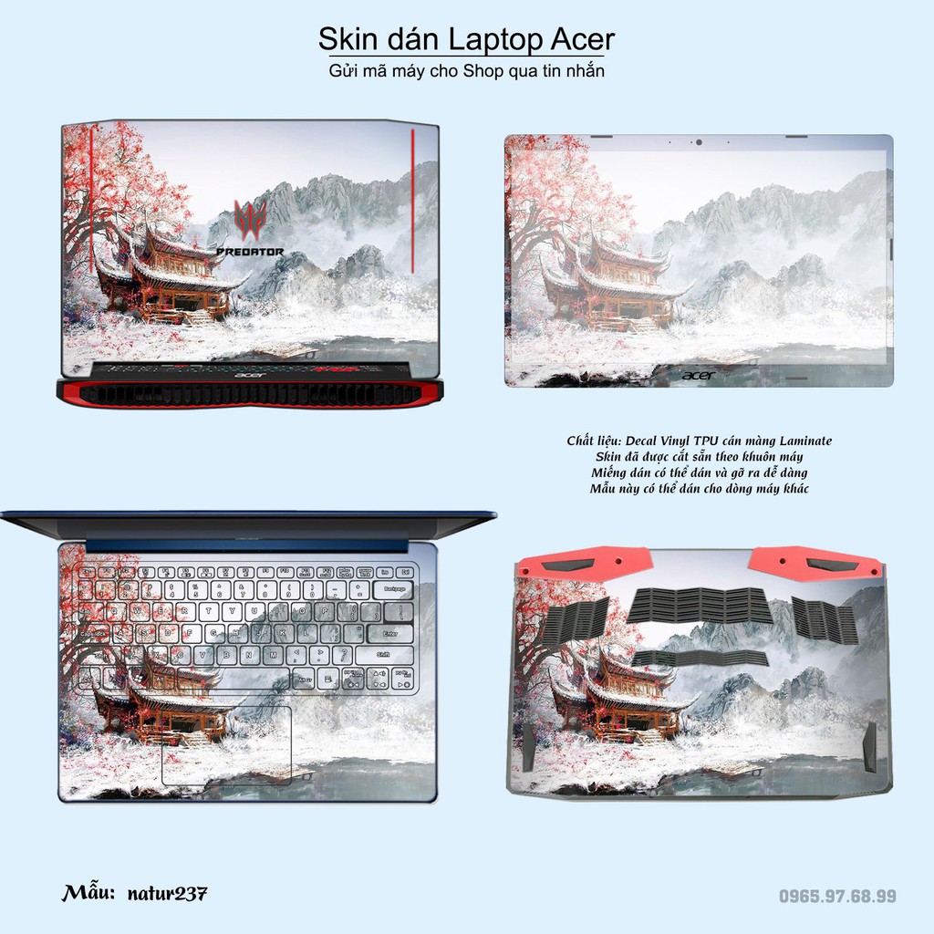 Skin dán Laptop Acer in hình thiên nhiên nhiều mẫu 9 (inbox mã máy cho Shop)