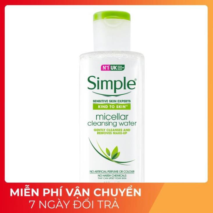 [FREESHIP] Nước tẩy trang kiềm dầu Simple Kind To Skin Micellar Cleansing Water 200ml