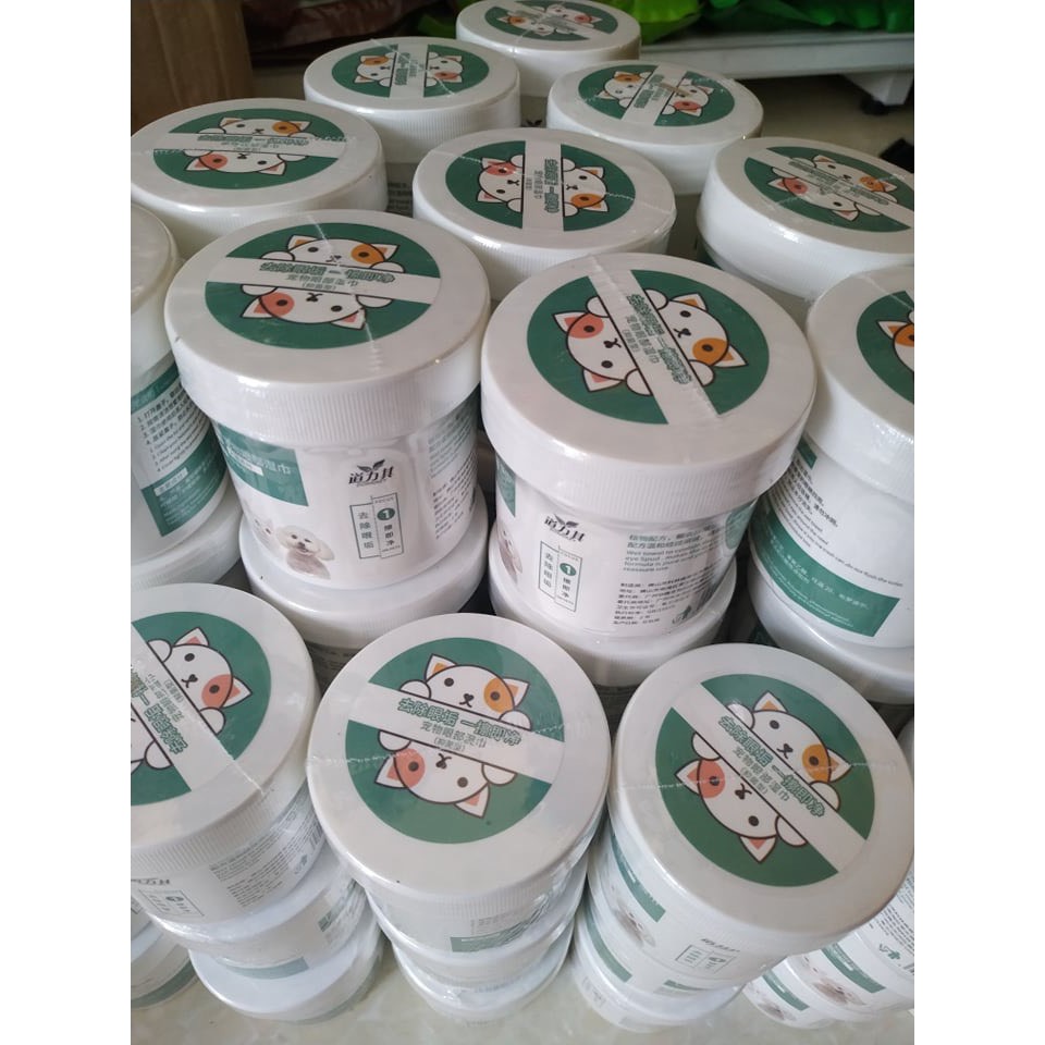 Khăn lau mắt chó mèo lô hội