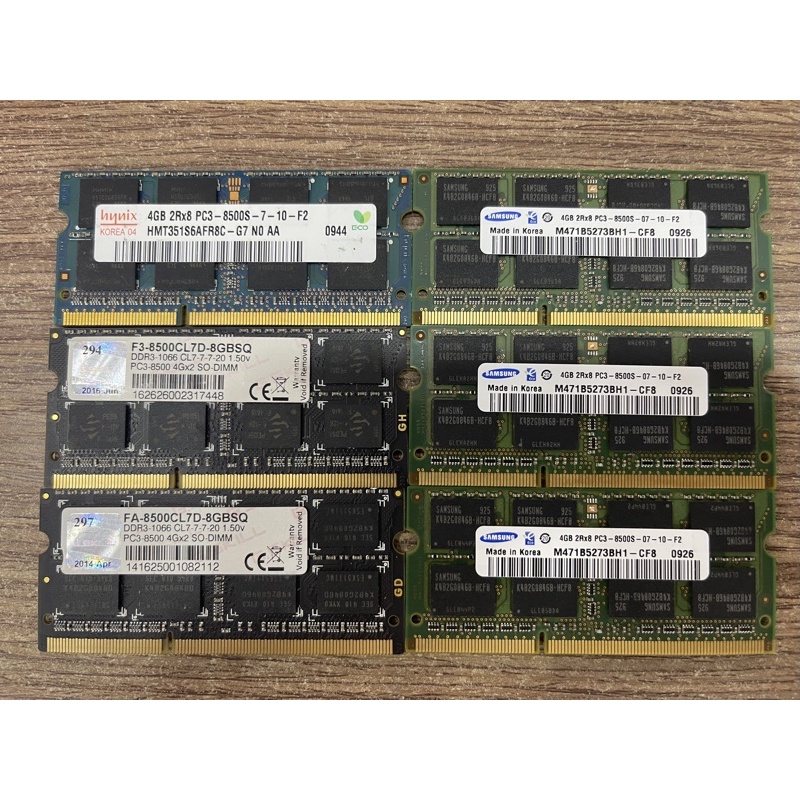 Ram laptop Ddr3 4gb 8500S (buss 1066), hàng thao máy.