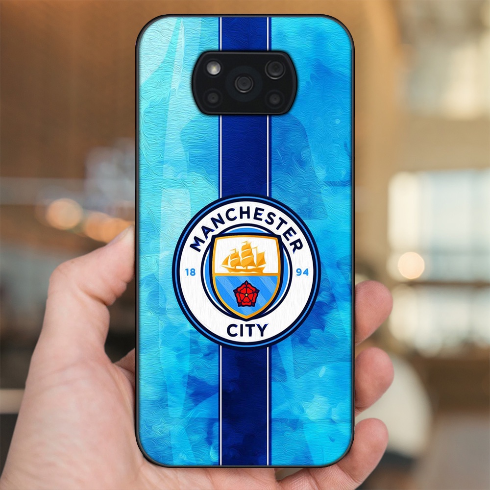 Ốp lưng Xiaomi Poco X3, Poco X3 Pro, Poco X3 NFC viền đen in hình Manchester City MC