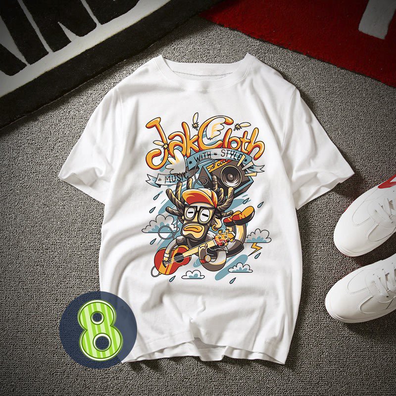 Áo thun unisex Hàn Quốc họa tiết hoạt hình thời trang ATN474