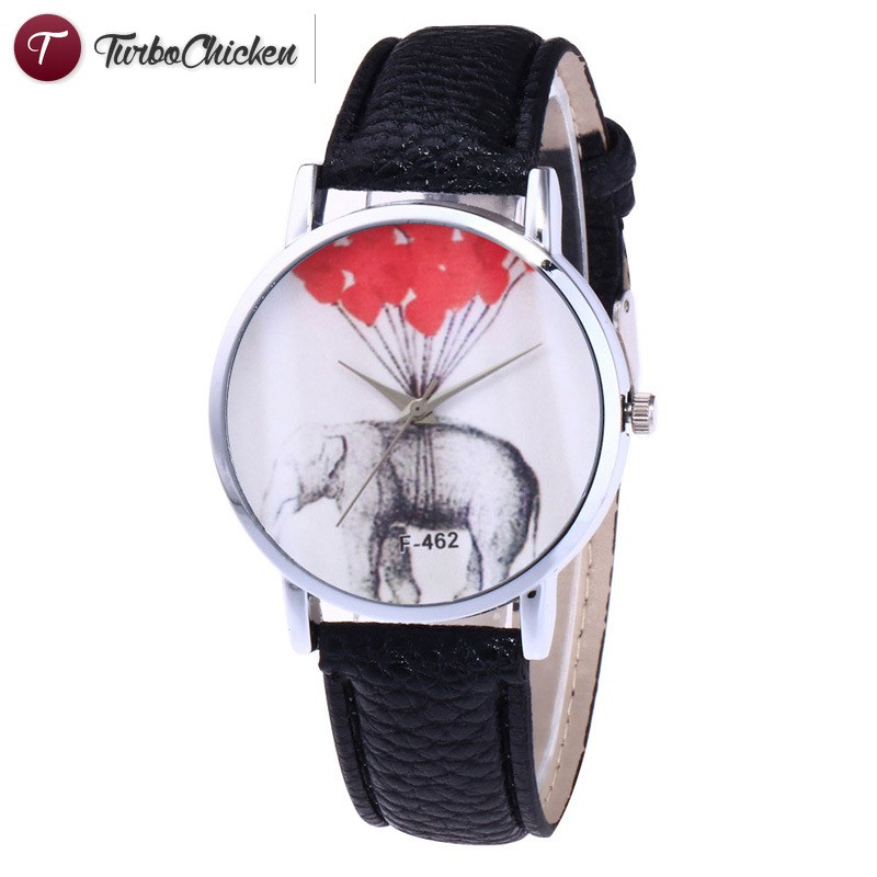 #Đồng hồ đeo tay# Round Dial Couple Watch Cartoon Printing Quartz Watch for Women Men Couple Watches Good Gifts