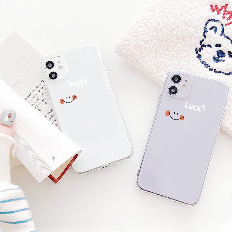 Ốp lưng iphone HAPPY - LUCKY silicon mỏng 6 6plus 6s 6s plus 7 7plus 8 8plus x xs xs max 11 11 pro 11 promax12 12promax