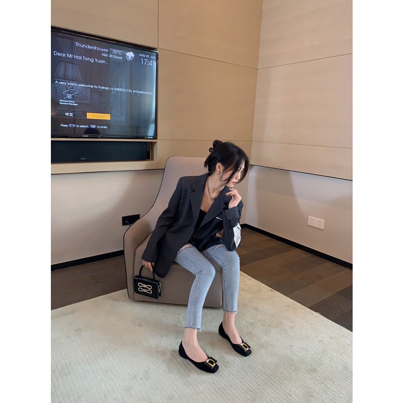 FULLBOX Sục khuy chữ D đế bệt vải thổ cẩm caro