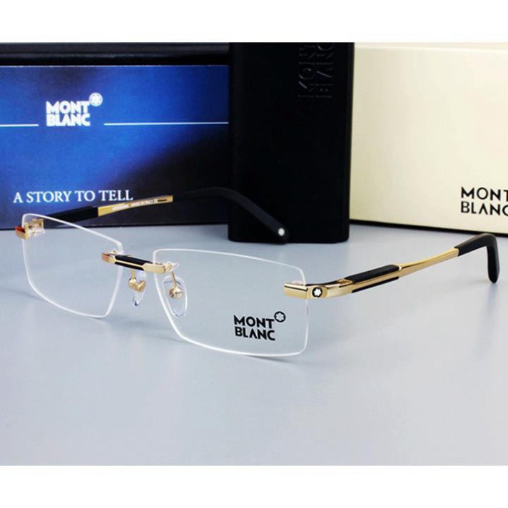 ✉✆❉Kính viễn, lão Montblanc MB0349 không viền