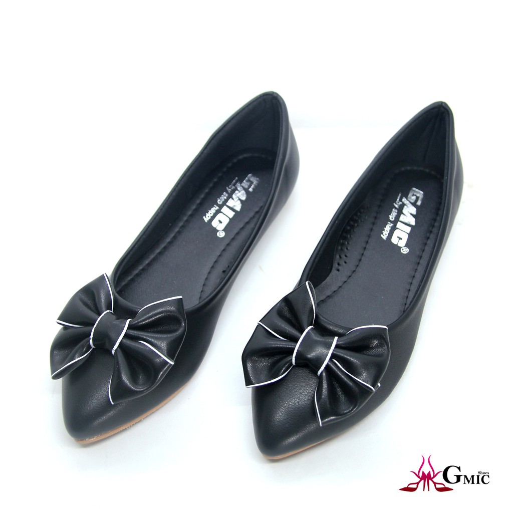 [𝑩𝑰𝑮 𝑺𝑰𝒁𝑬] Giày búp bê mũi nhọn nơ viền xinh, form chuẩn êm chân chính hãng NBB03 | BigBuy360 - bigbuy360.vn