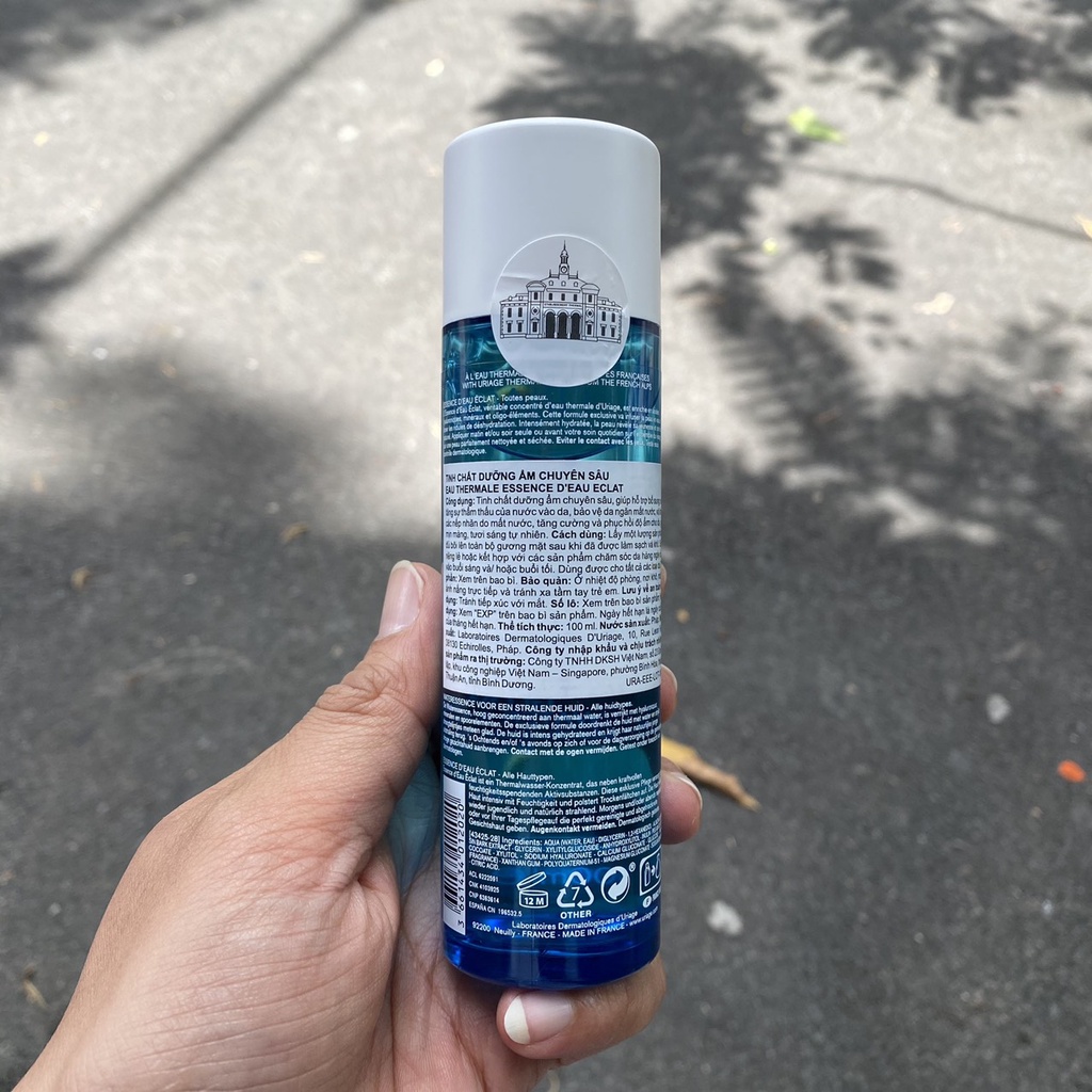 Tinh chất Dưỡng Ẩm Chuyên Sâu Uriage EAU Thermale Essence D'Eau Eclat 100ml - dưỡng chất khoáng cô đặc