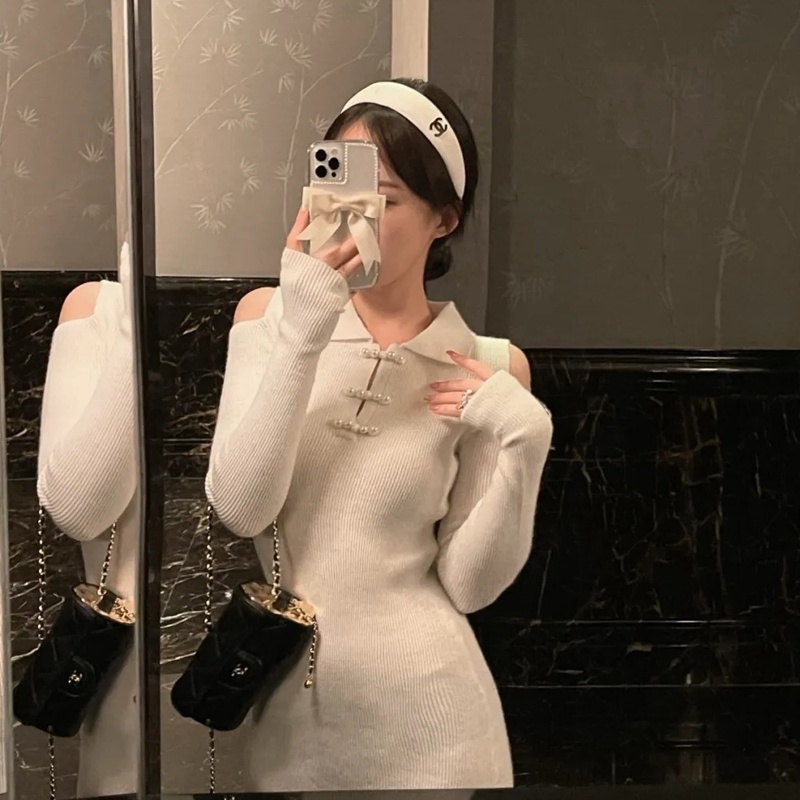 Đầm Dệt Kim Sườn Xám "Chủ Nghĩa Lãng Mạn" Nhẹ Nhàng Siêu Cổ Tích Cho Nữ