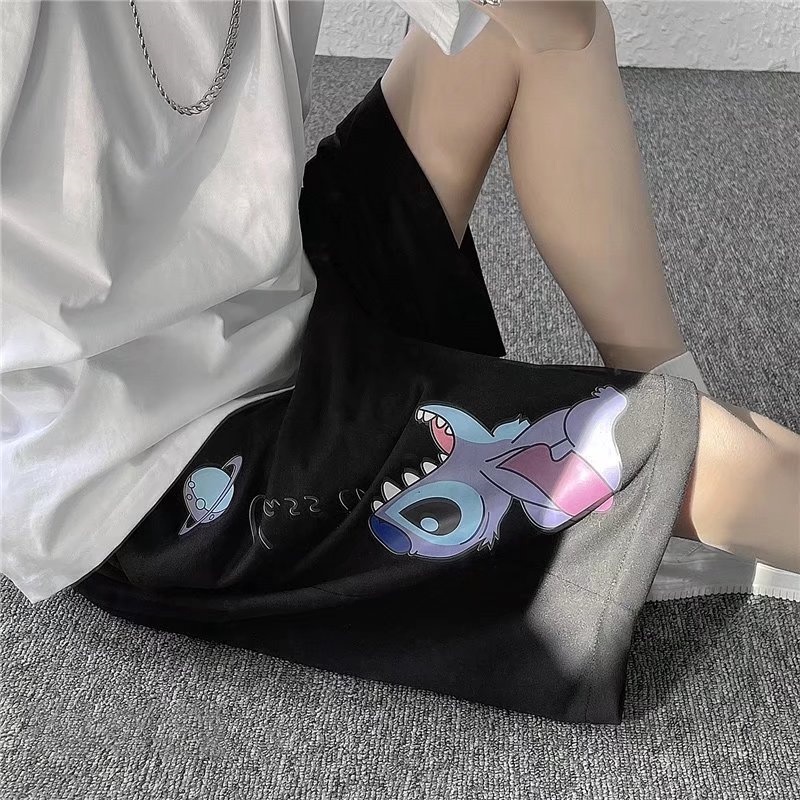 Quần Short Dáng Rộng In Họa Tiết Hoạt Hình Phong Cách Hip Hop Hàn Quốc Thời Trang Mùa Hè Cho Nam【M-8XL