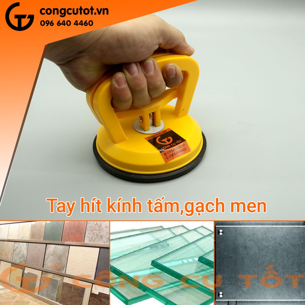 Tay hít kính - gạch men đơn