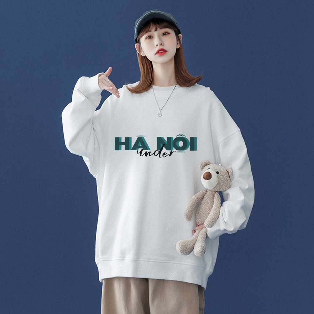 Áo  SWEATER chất nỉ da cá  under Hà Nội, ÁO phom Rộng 100% Cotton Nam Nữ Unisex -In Hình Local Brand | BigBuy360 - bigbuy360.vn