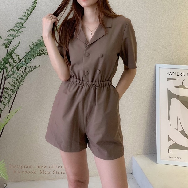 Jumpsuits cổ vest chun eo MEW