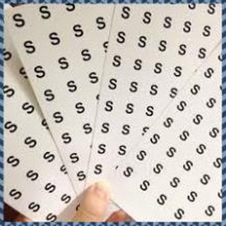 Decal dán size SML đầy đủ size để dán quần áo