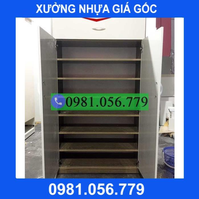 Tủ nhựa đựng giầy dép 2 cánh 7 tầng TG07 kích thước 160x65x33cm freeship nội thành