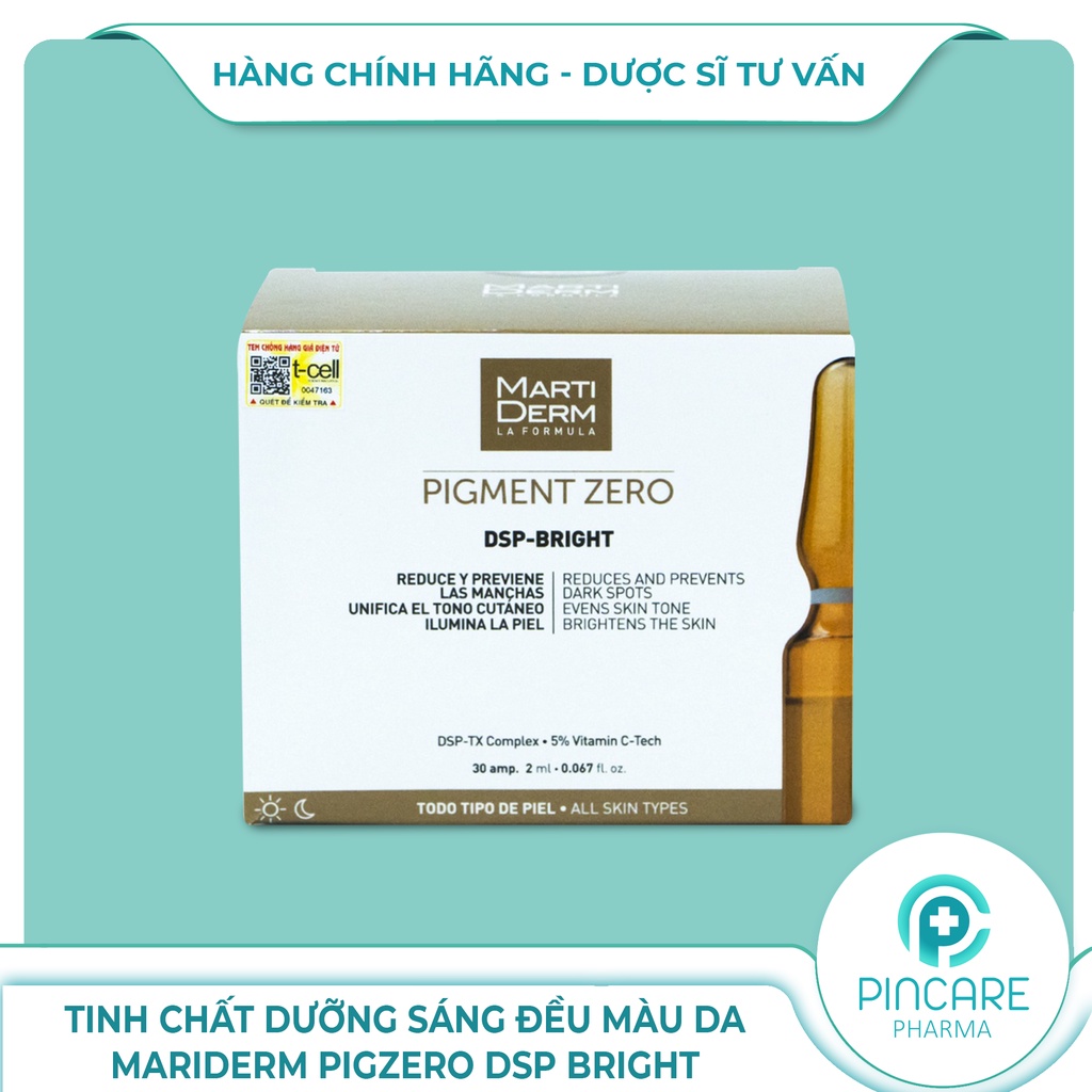 Tinh chất dưỡng da Martiderm Pigzero DSP Bright Ampoule dưỡng sáng đều màu da -Nhà Thuốc PinCare