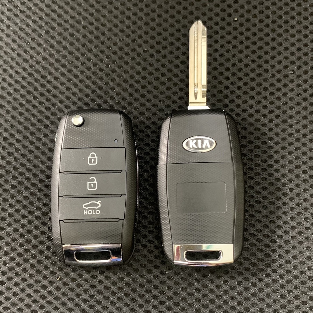 Vỏ Chìa Khóa Dùng Cho Xe KIA 3 Nút Bấm [Màu Đen] Chìa Gập