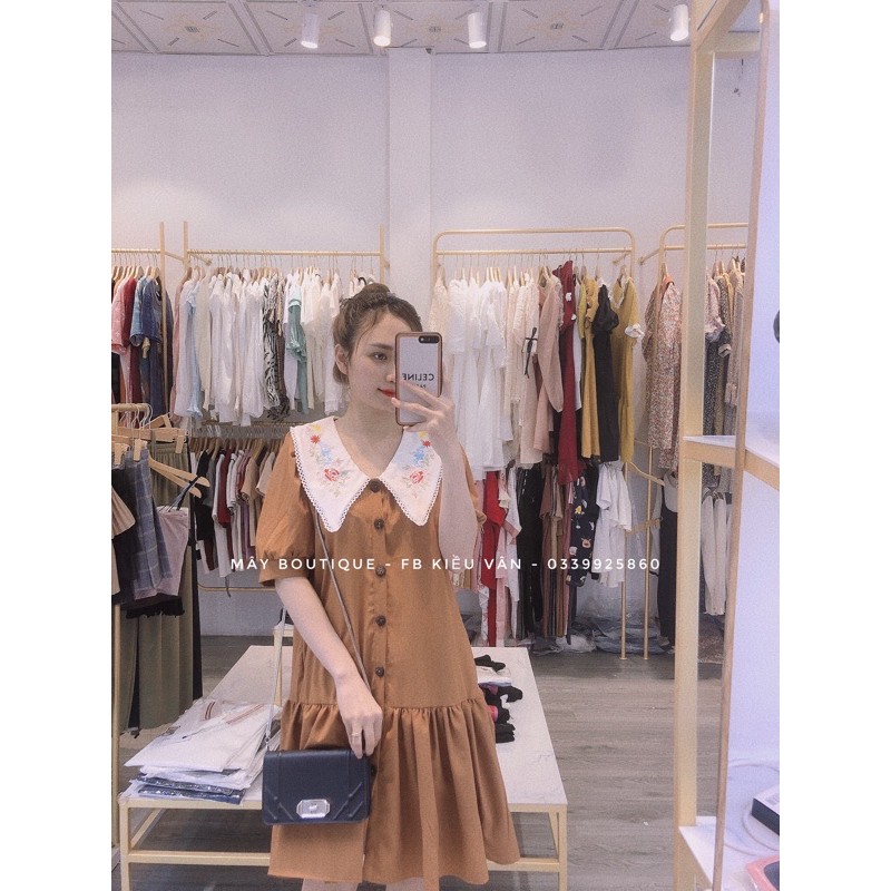 Váy cổ thêu tiểu thư