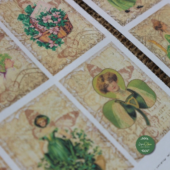 Sticker sheet patrick junk journal  - hình dán, trang trí sổ nhật kí, sổ tay | Bullet journal sticker - uni027