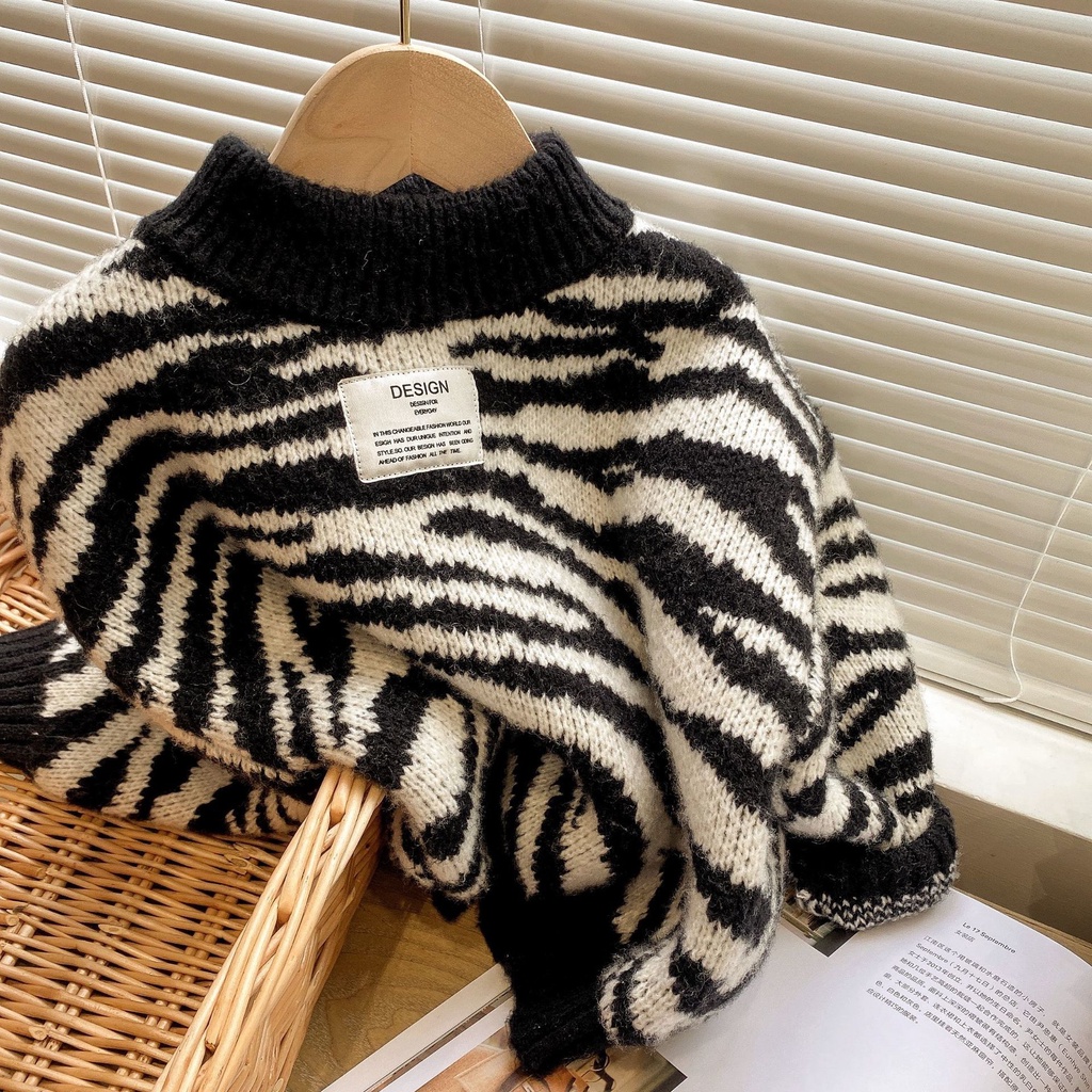 Áo Sweater Dày Cổ Tròn Tay Dài Thời Trang Thu Đông 2022 Mới Cho Bé Trai Và Bé Gái