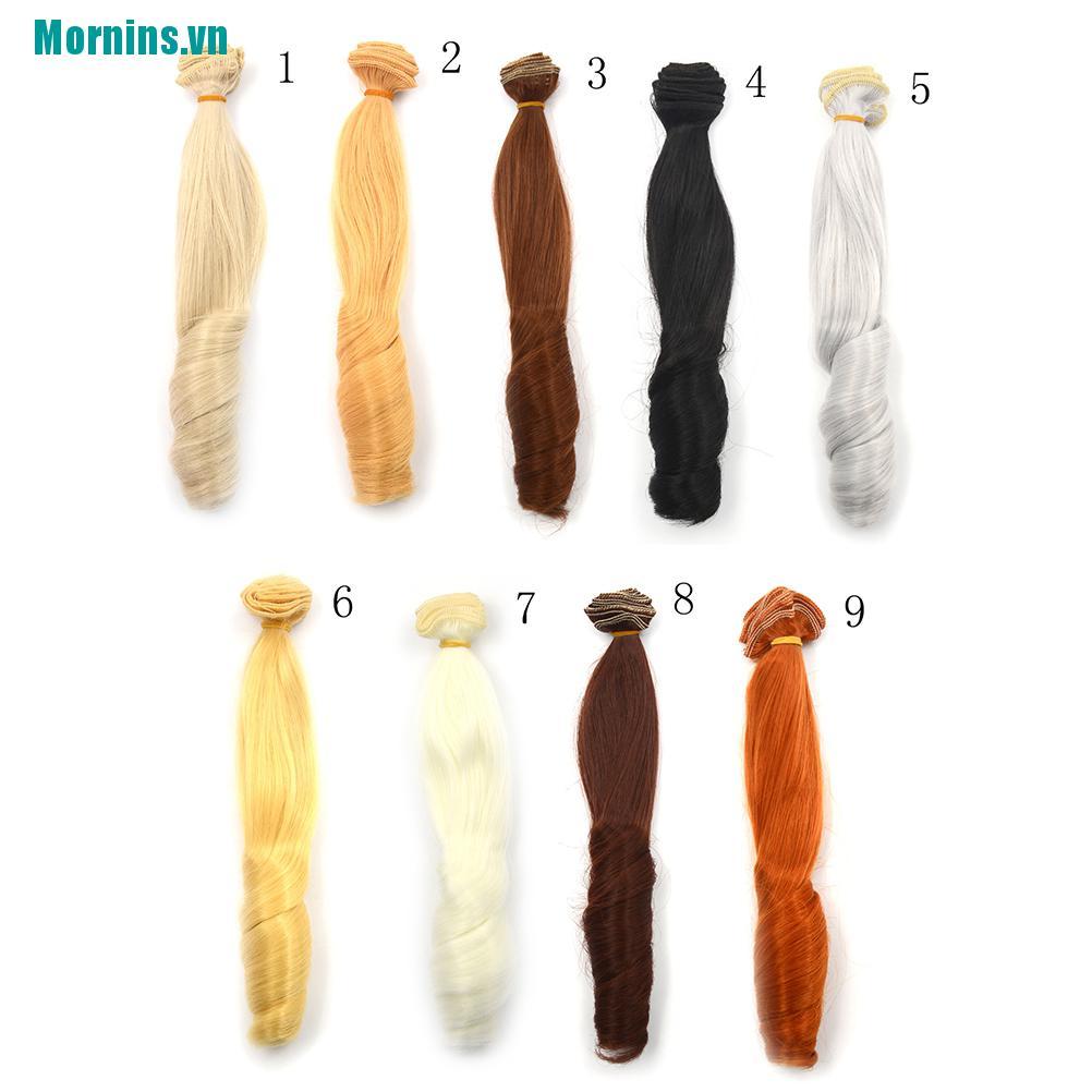 Mornins❤❤20CM thick Natural color curly doll wigs for 1/3 1/4 1/6 BJD DIY doll hair