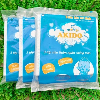 Tấm lót sơ sinh cao cấp Akido 3 lớp siêu thấm gói 30 tờ