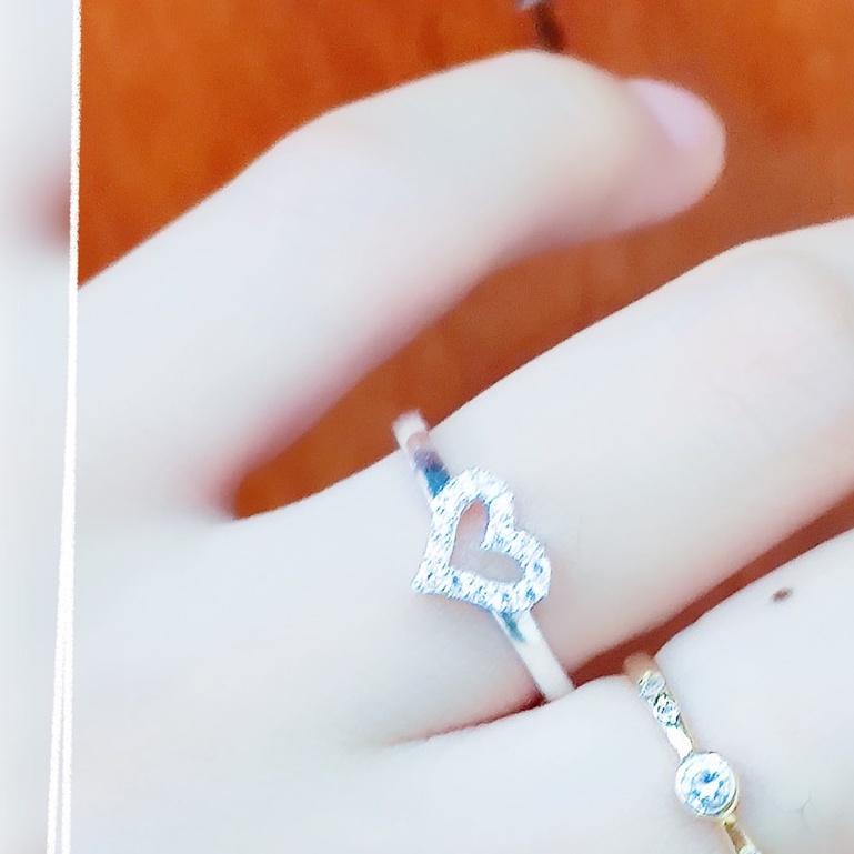 Nhẫn bạc Nhẫn trái tim đính đá bạc ta_van jw