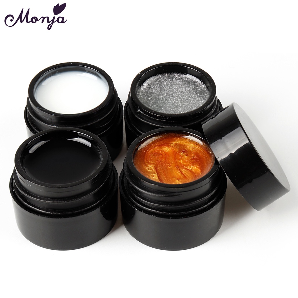 MONJA Sơn gel mạng nhện trang trí móng tay nghệ thuật 4 màu tự chọn