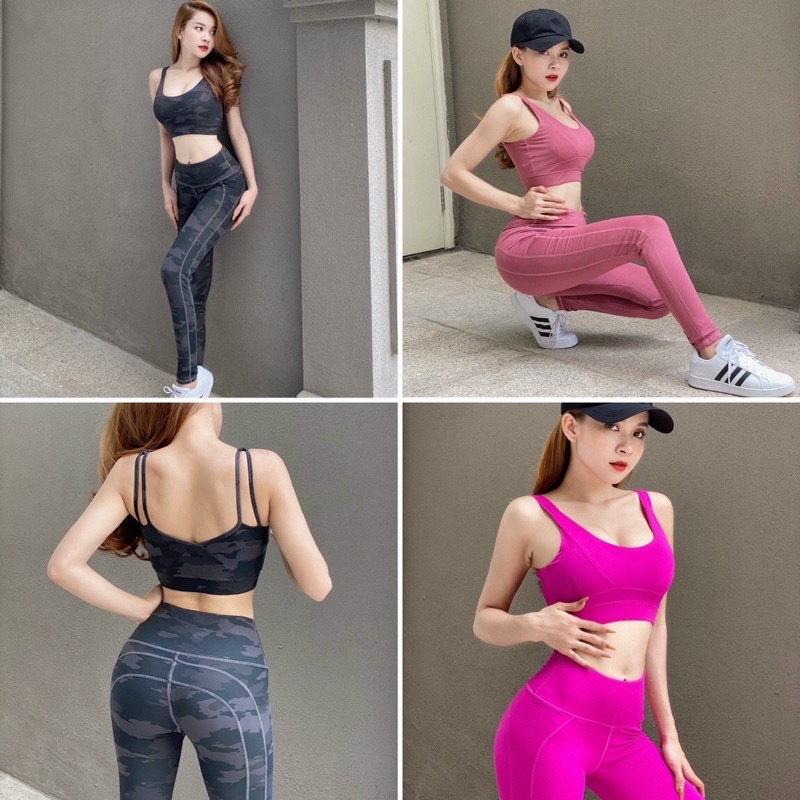 Bộ đồ tập gym, yoga, aerobic nữ 2 dây siêu xinh BCT2