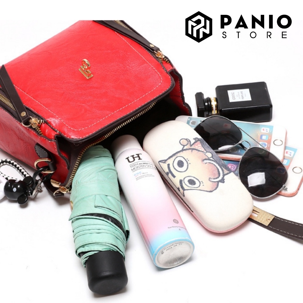 Túi xách nữ công sở thời trang hàn quốc, túi đeo chéo đeo vai nữ phong cách retro cute PANIO SP02