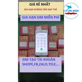 Sim vietnamobile tạo shope , fb, zalo, sim vnmb